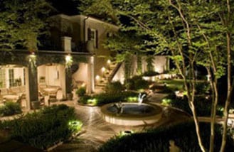 Landscape and property security and accent lighting is essential to display a building properly as well as to protect its equipment from theft in Bastrop Texas