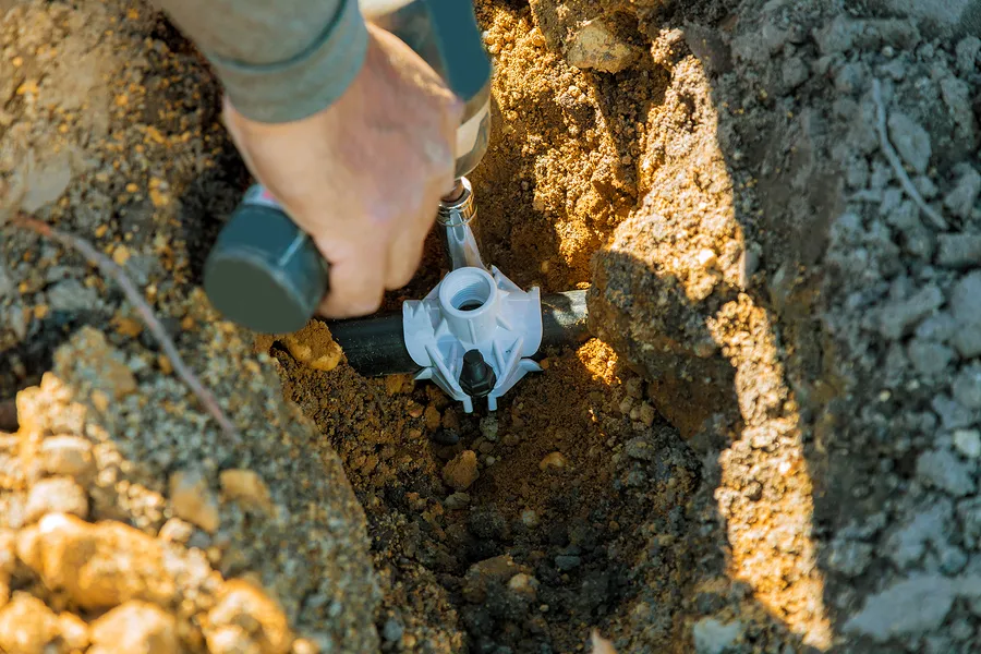 Installing drip irrigation